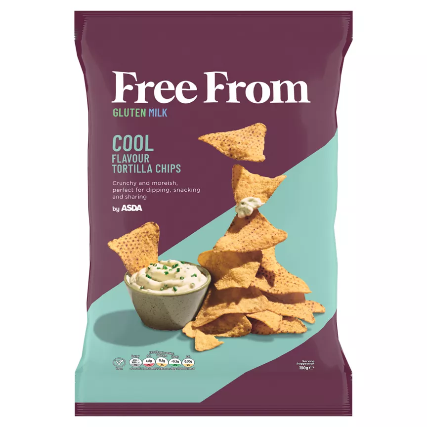 ASDA Free From Cool Flavour Tortilla Chips 180g