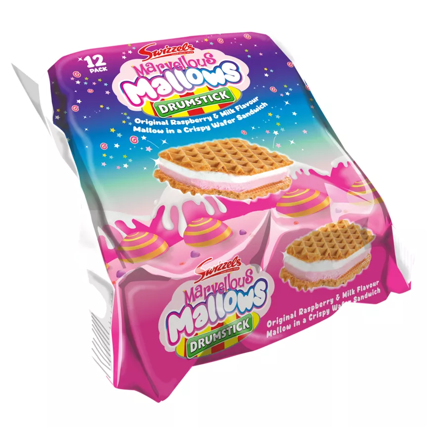 Swizzels 12 Marvelous Mallows Drumstick 144g