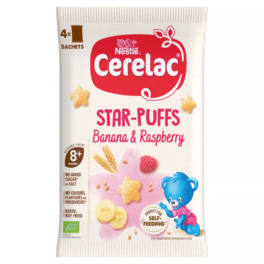 Cerelac Banana & Raspberry Star-Puffs 4 x 7g (28g)