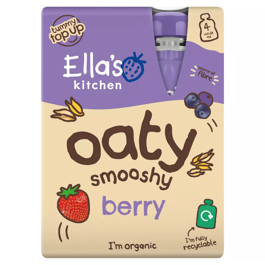 Ella's Kitchen Berry Oaty Smooshy 4 x 90g (360g)