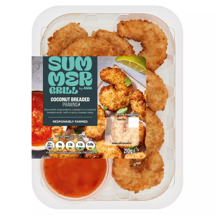 SUMMER GRILL by ASDA Coconut Breaded Prawns 210g