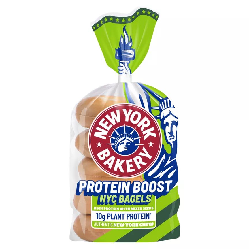 New York Bakery Co Sliced Protein Boost NYC Bagels