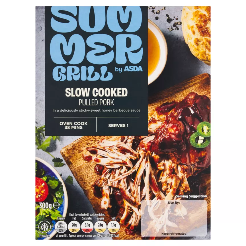 SUMMER GRILL by ASDA Slow Cooked Pulled Pork 300g