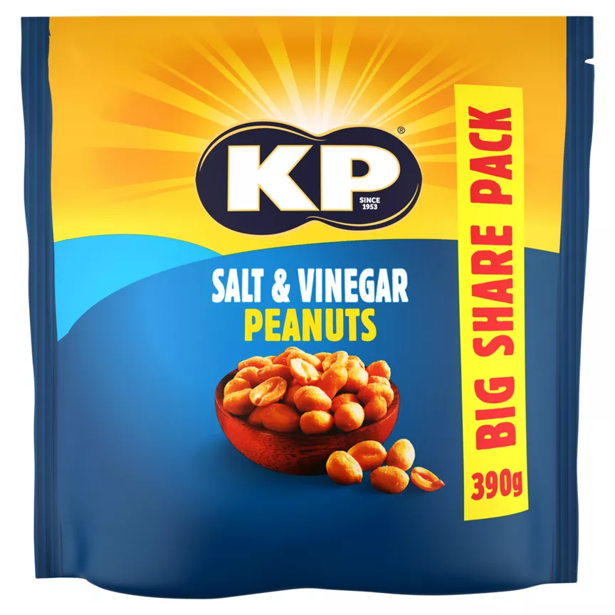 KP Salt & Vinegar Flavour Peanuts 390g
