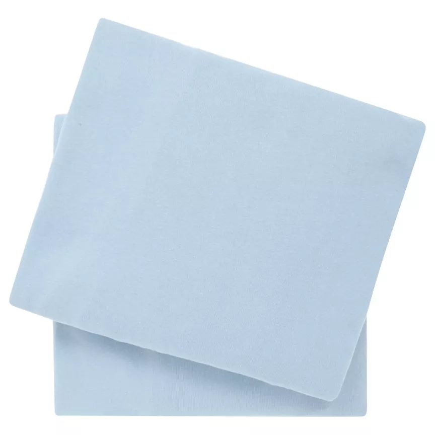 George Home Blue Jersey Cot Fitted Sheets - 2 Pack
