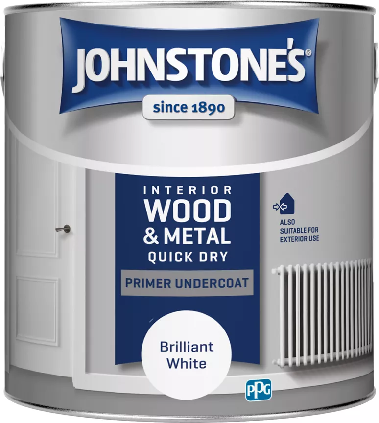 Johnstone's Quick Dry Primer Undercoat 2.5L Brilliant White