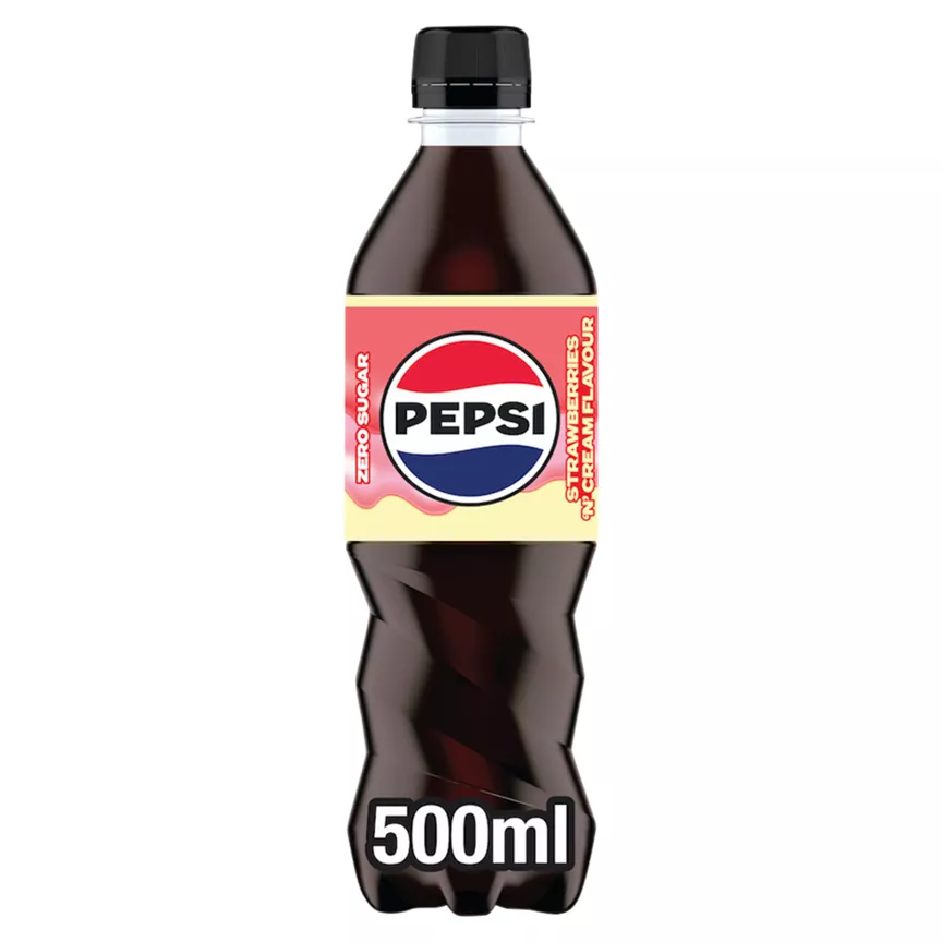 Pepsi Treats Strawberries 'N' Cream Flavour Bottles 12 x 500ml