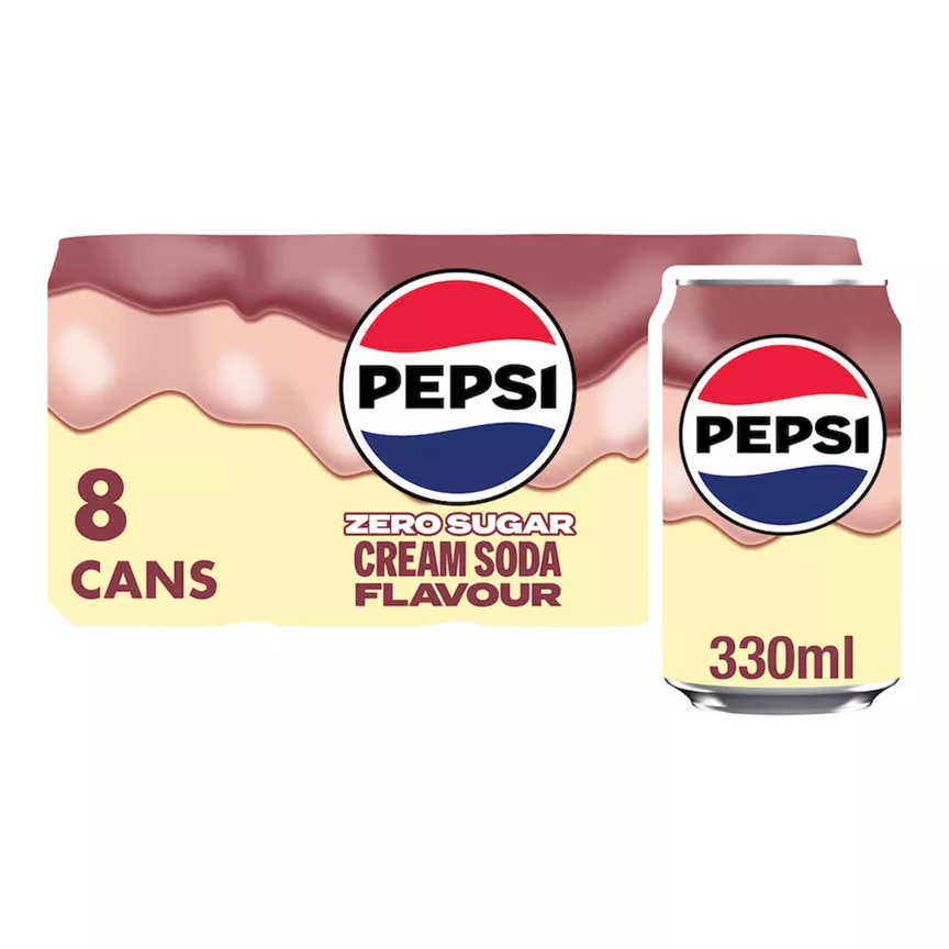 Pepsi Cream Soda Flavour 8 x 330ml