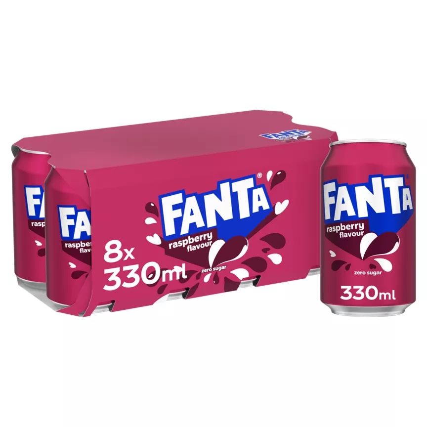 Fanta Raspberry 8 x 330ml - Image 1
