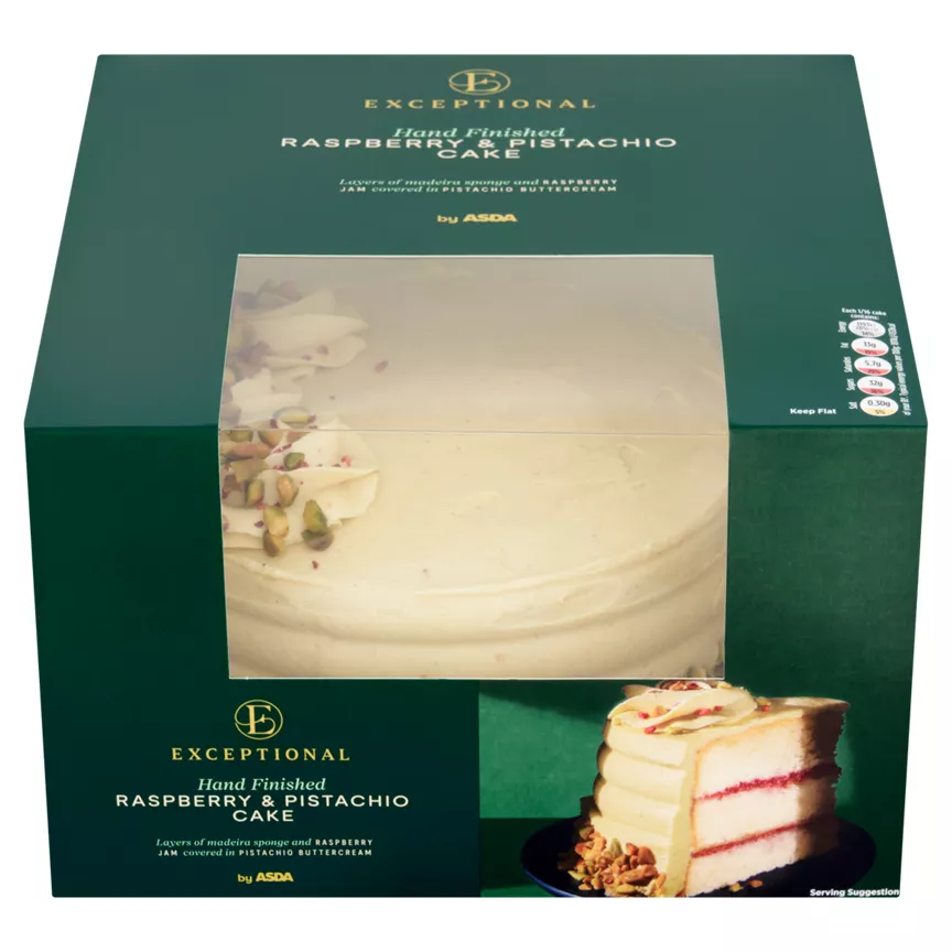 Exceptional by ASDA Raspberry & Pistachio Cake