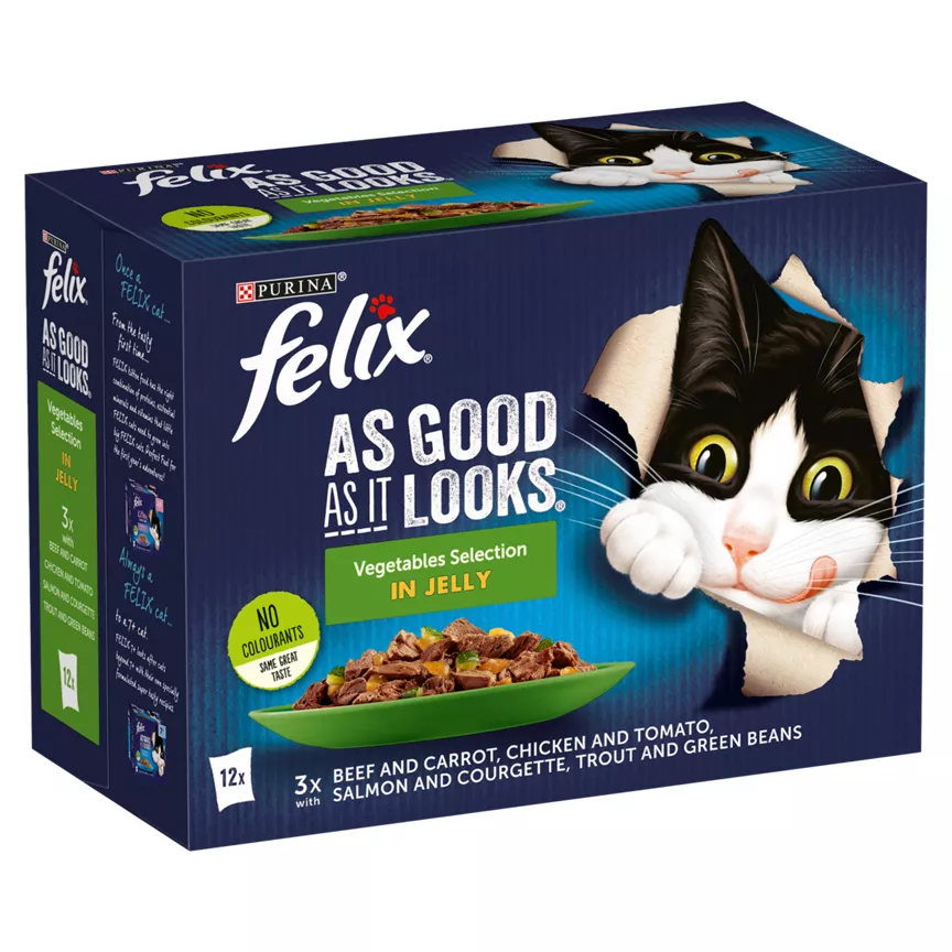 Felix As Good As it Looks Favourites with Veg Wet Cat Food 12x85g