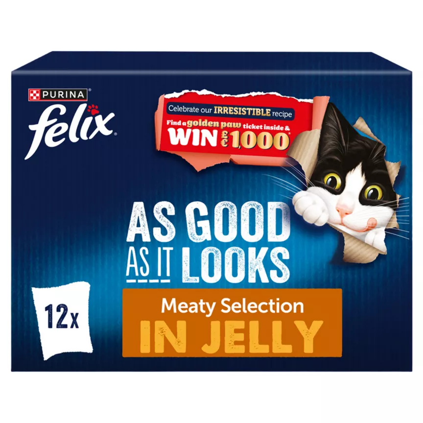 Felix As Good As it Looks Meaty Selection in Jelly Wet Cat Food 12x85g