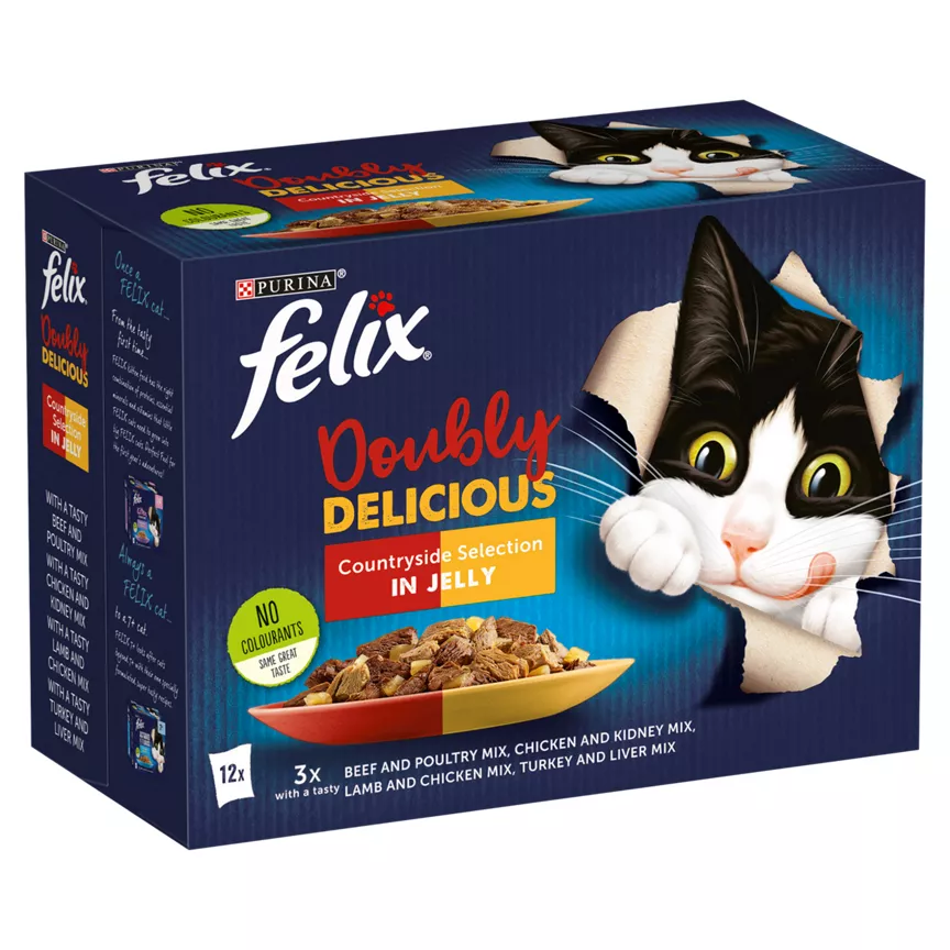 Felix Doubly Delicious Countryside Selection Wet Cat Food 12x85g