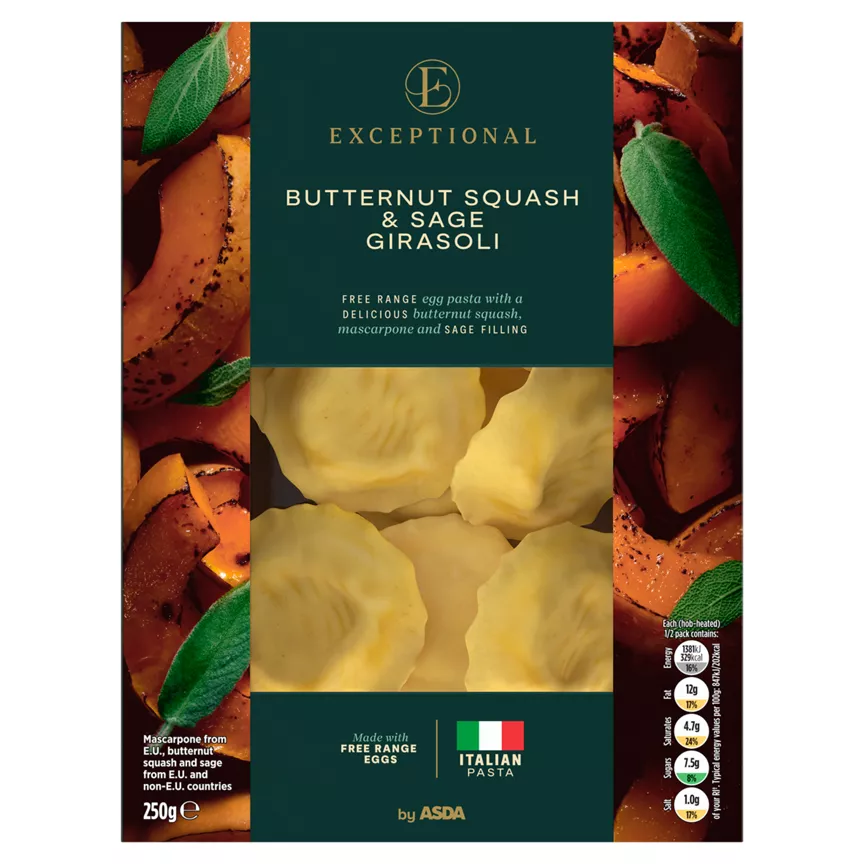 Exceptional by ASDA Butternut Squash & Sage Girasoli 250g