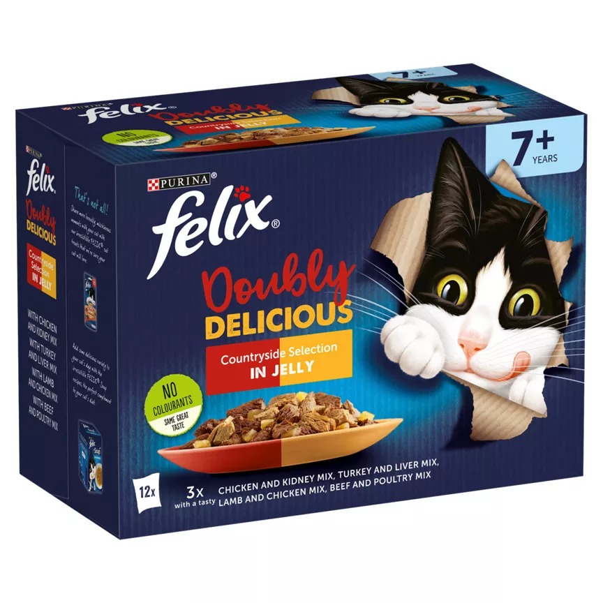 Felix Doubly Delicious Countryside Selection in Jelly 7+ Years 12 x 85g (1.02kg)