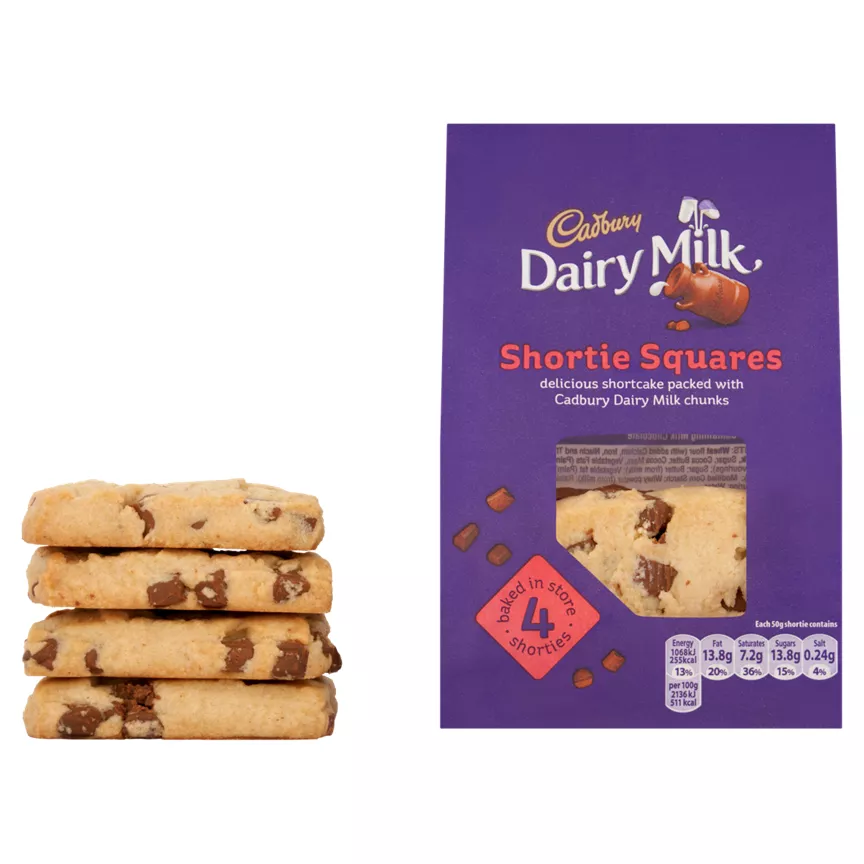 Cadbury Dairy Milk Shortie Squares 4pk