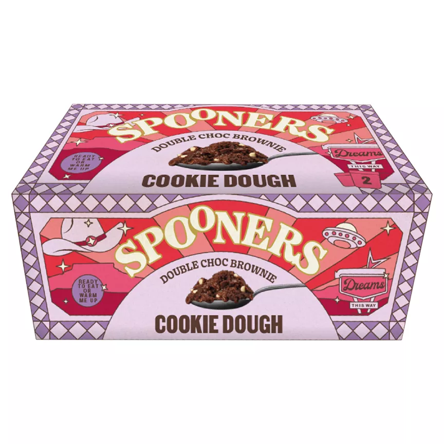 Spooners Double Choc Brownie Cookie Dough (2 x 75g) 150g