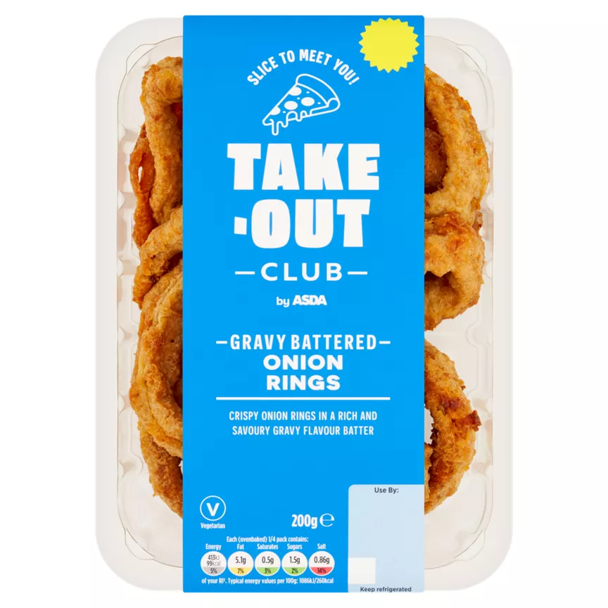 Takeout Club by ASDA Gravy Battered Onion Rings 200g