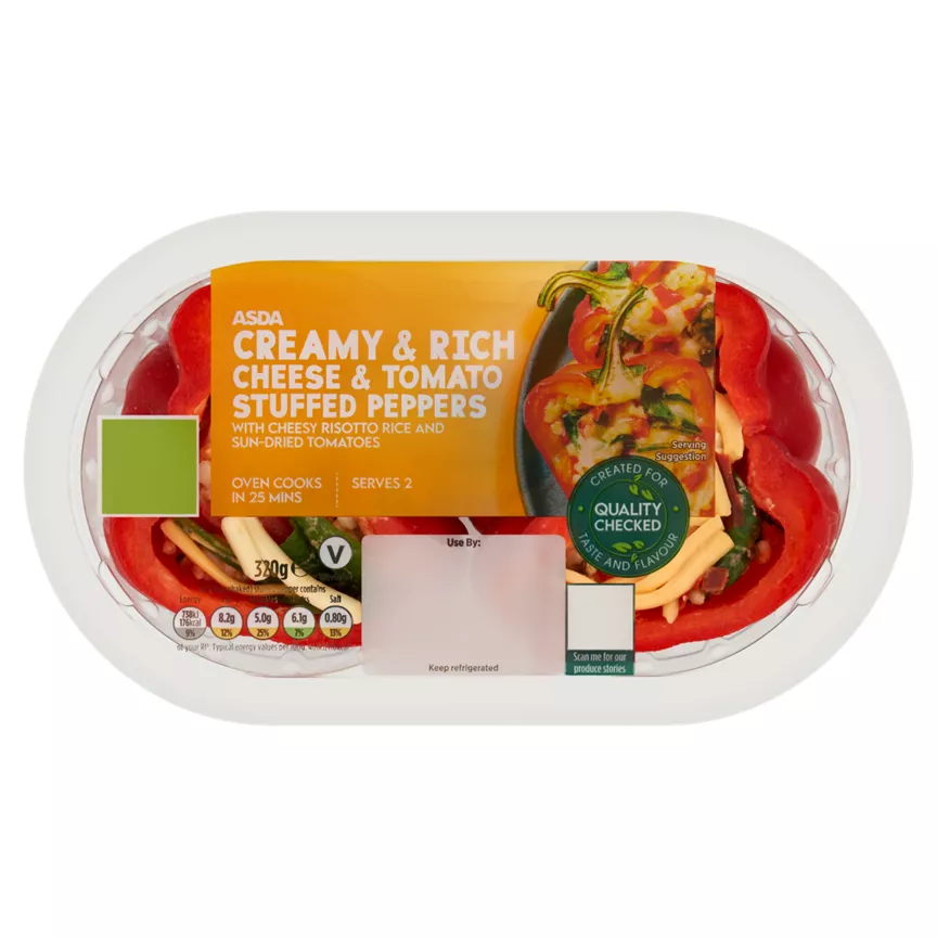 ASDA Creamy & Rich Cheese & Tomato Stuffed Peppers 320g