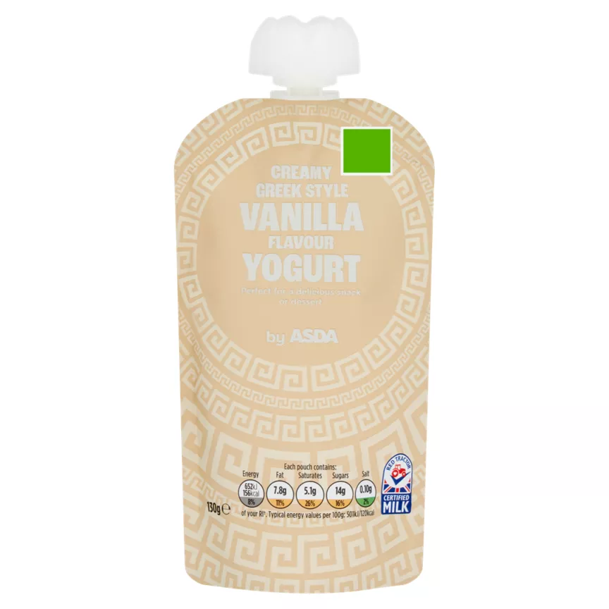 ASDA Creamy Greek Style Vanilla Flavour Yogurt 130g