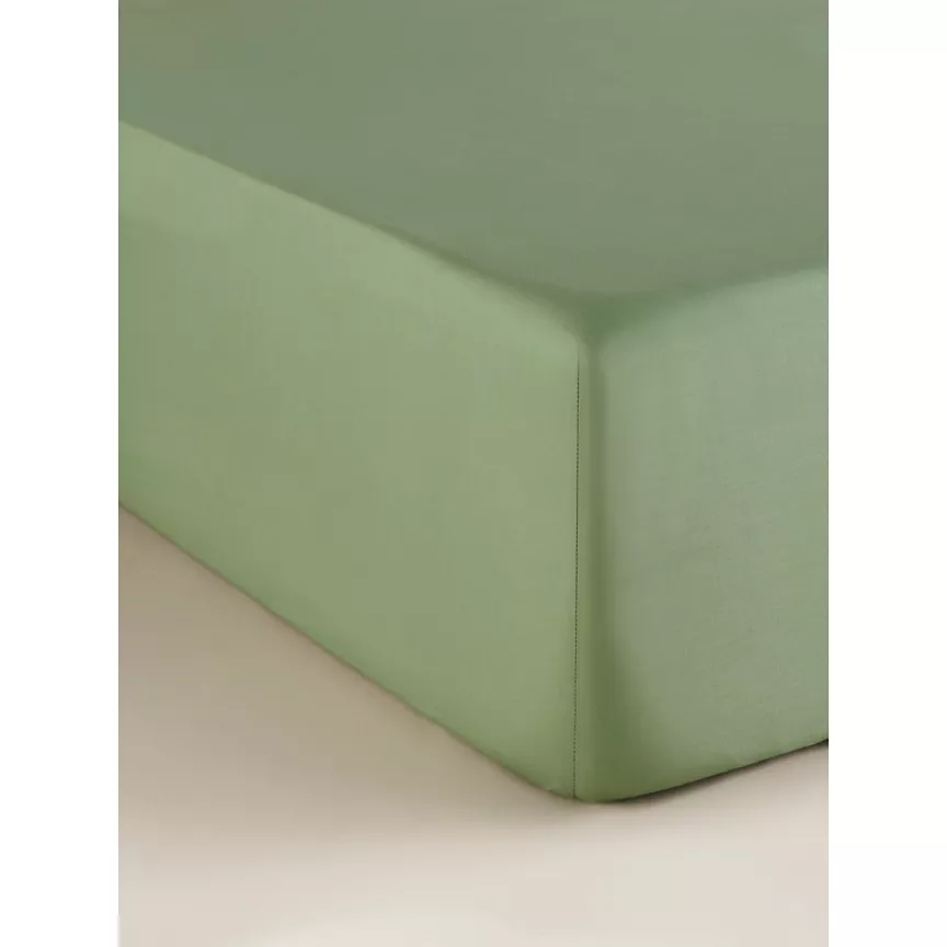 George Home Just Wellness Cool Touch TENCEL™ Plain Fitted Sheet Single Green