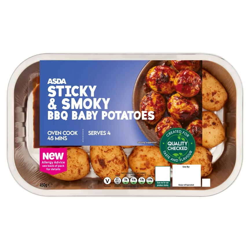 ASDA Sticky & Smoky BBQ Baby Potatoes 450g