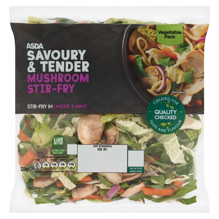 ASDA MUSHROOM STIR-FRY 320g