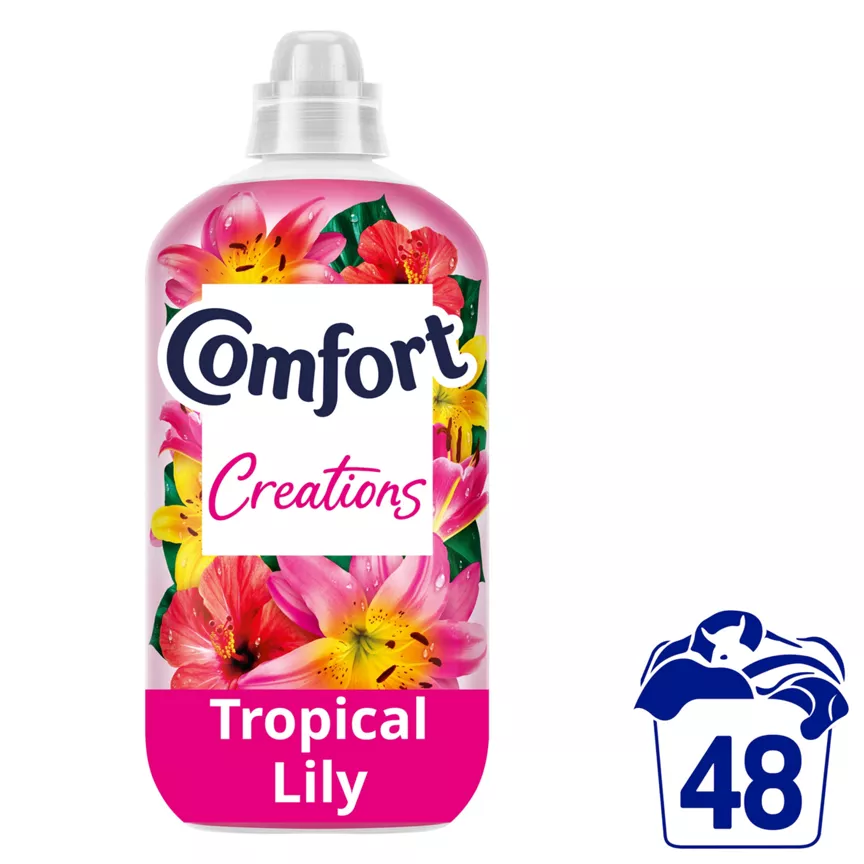 Comfort Perfume Creations Fabric Conditioner Tropical Lily 48 washes (1.44 L)
