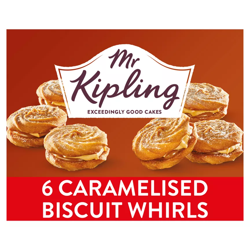 Mr Kipling 6 Caramelised Biscuit Whirls