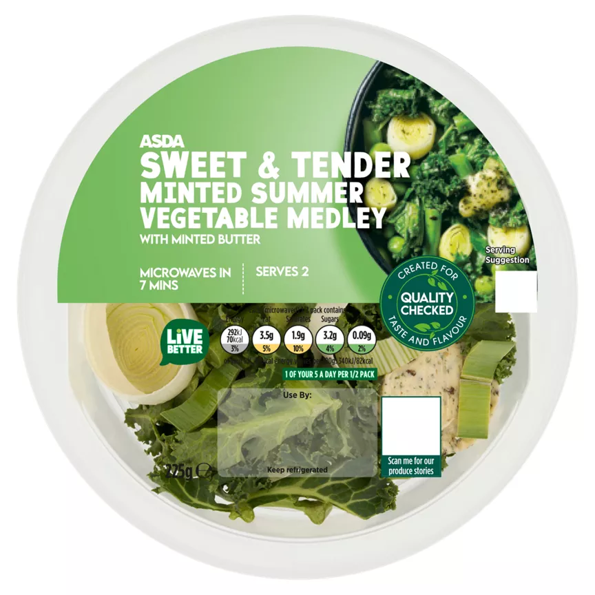ASDA Sweet & Tender Minted Summer Vegetable Medley 225g