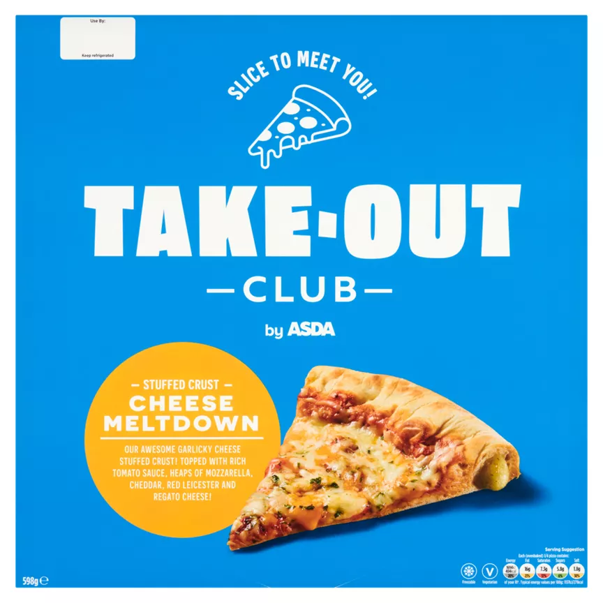 Takeout Club by ASDA Stuffed Crust Cheese Meltdown 598g