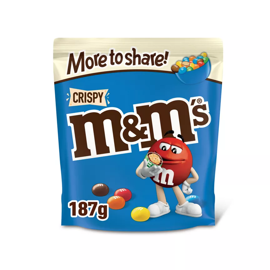 M&M's Crispy Chocolate More to Share Pouch Bag 187g