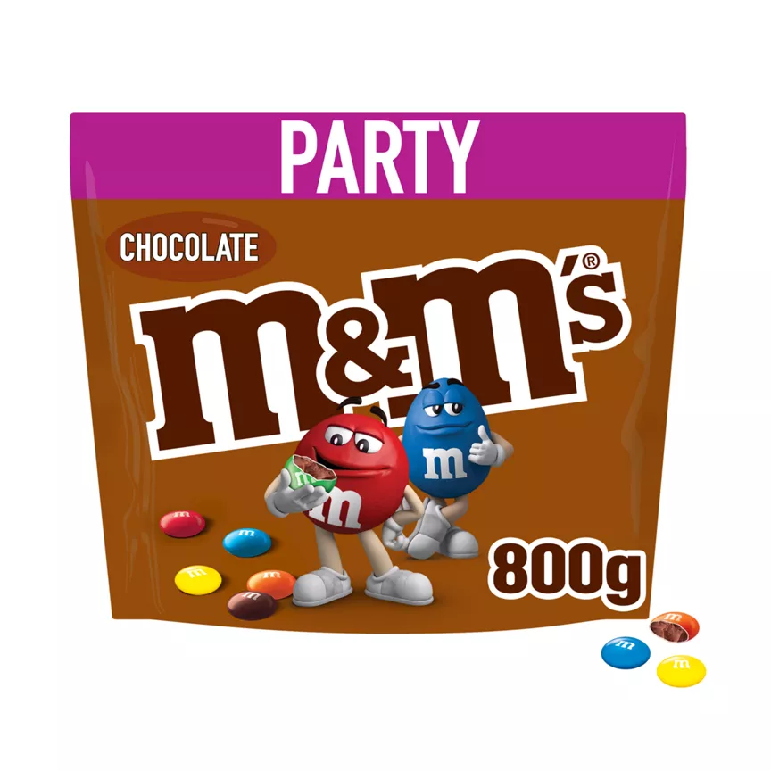 M&M's Milk Chocolate Party Bulk Snack Bag 800g
