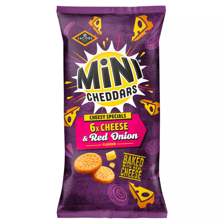 Jacob's 6 Cheese & Red Union Flavour Mini Cheddars 138g