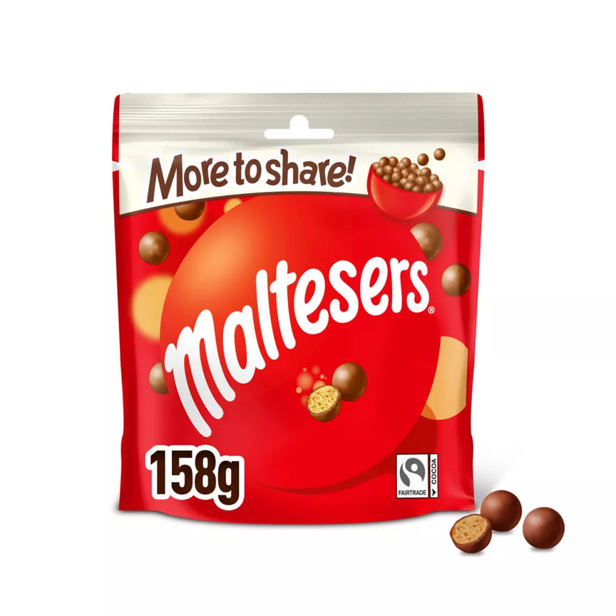 Maltesers Milk Chocolate & Honeycomb Sharing Pouch Bag 158g
