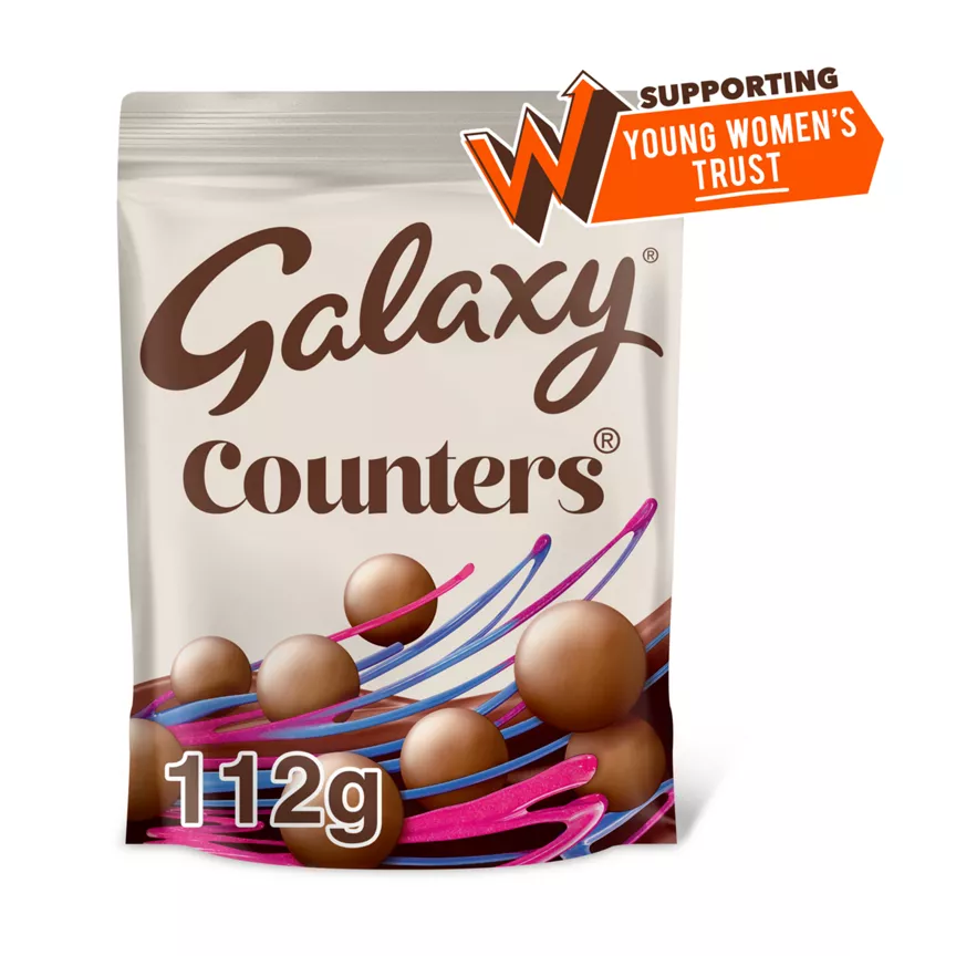 Galaxy Counters Milk Chocolate Buttons Pouch Bag 112g