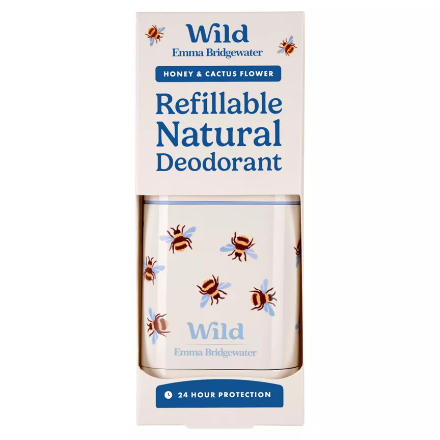 Wild Emma Bridgewater Honey & Cactus Flower Refillable Natural Deodorant 40g