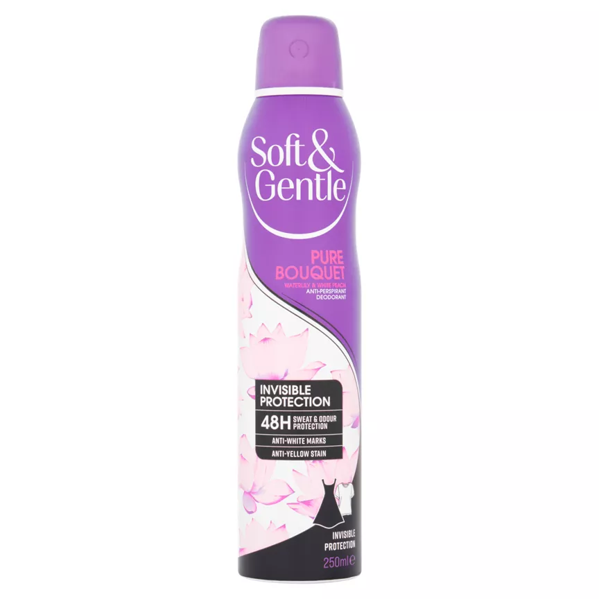 Soft & Gentle Pure Bouquet Waterlily & White Peach Antiperspirant Deodorant 250ml