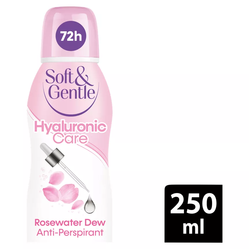 Soft & Gentle 72h Skin Expert Hyaluronic Care Rosewater Dew Anti-Perspirant Deodorant 250ml