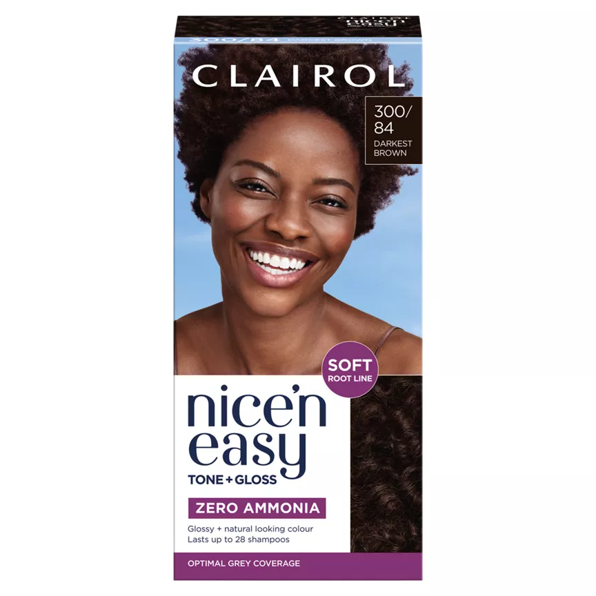 Clairol Nice'n Easy Tone+Gloss 300/84 Darkest Brown