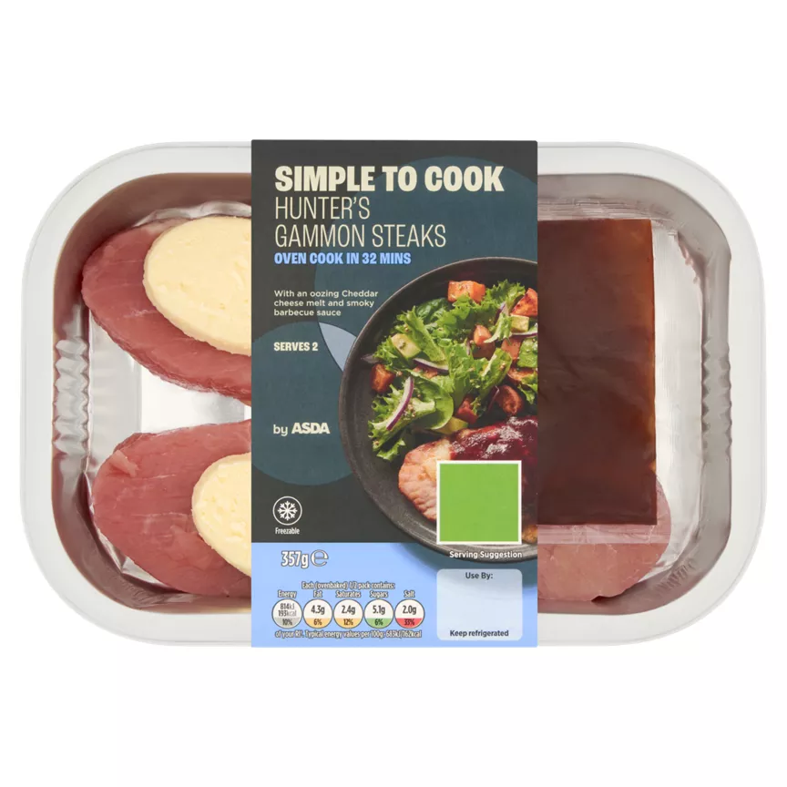 ASDA Hunter's Gammon Steaks 357g