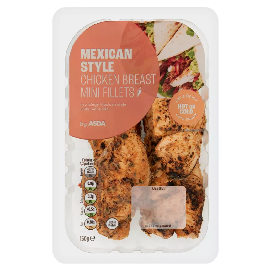ASDA Mexican Style Chicken Breast Mini Fillets 160g