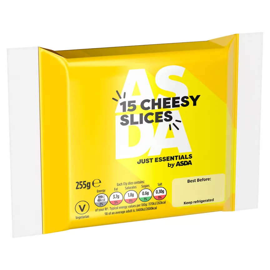 JUST ESSENTIALS by ASDA 15 Cheesy Slices 255g