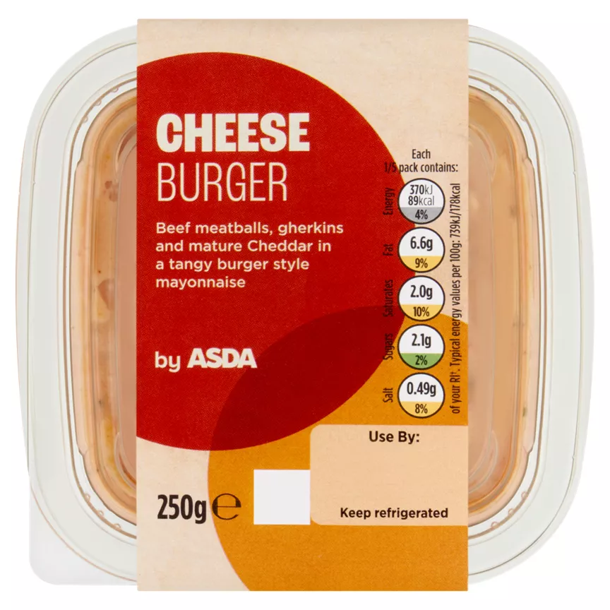 ASDA Cheese Burger 250g