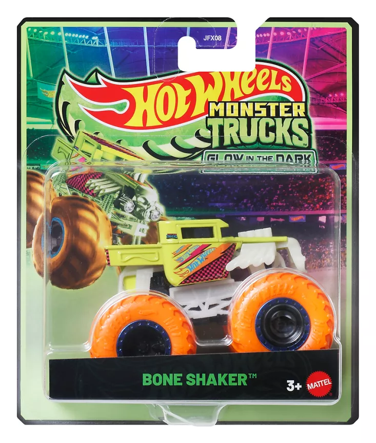 Hot Wheels Hot Wheels Monster Trucks, Die-Cast Glow-in-the-Dark 1:64 Scale Toy Truck