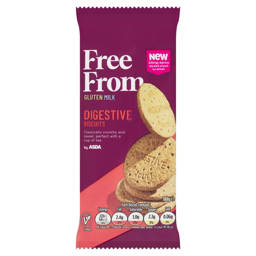 Free From by Asda Digestive Biscuits 188g