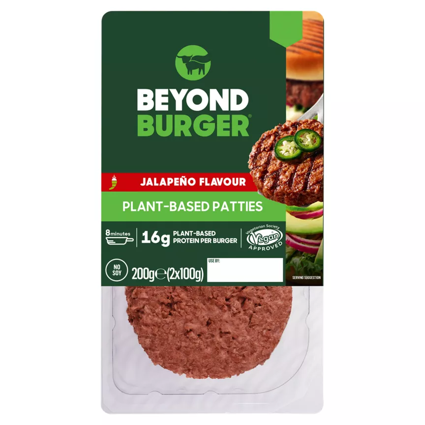 Beyond Burger Jalapeño Flavour Plant-Based Patties 2 x 100g (200g)