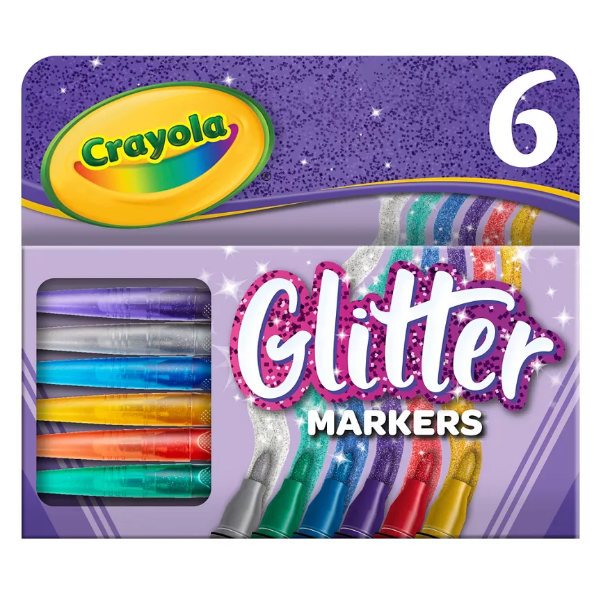 Crayola 6 Glitter Markers