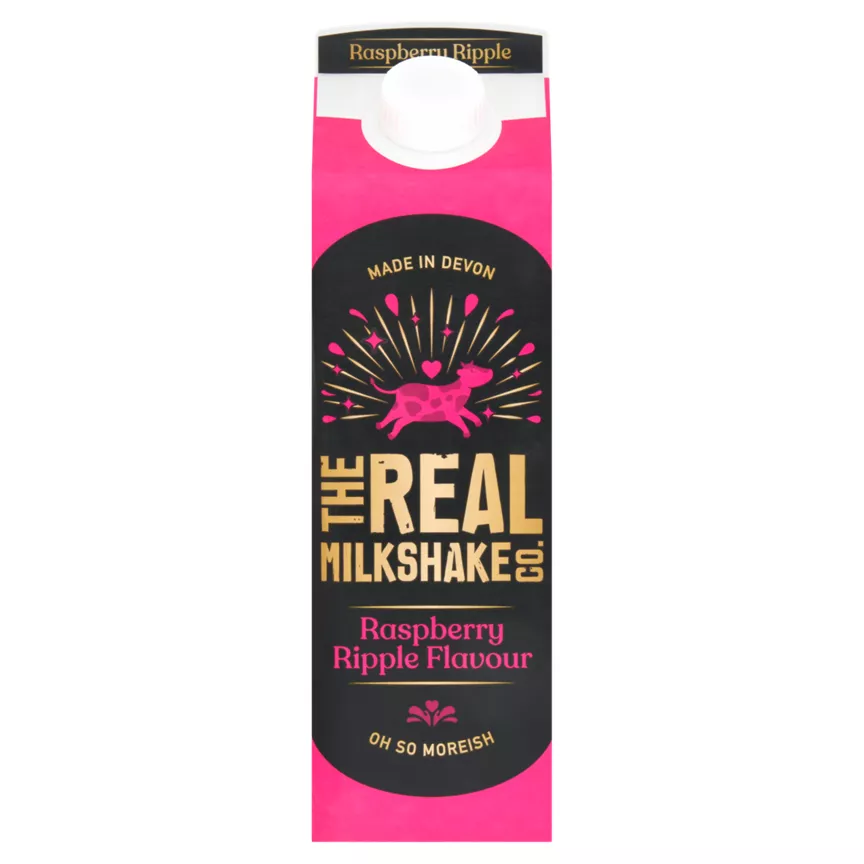 The Real Milkshake Company Raspberry Ripple Flavour 1 Litre