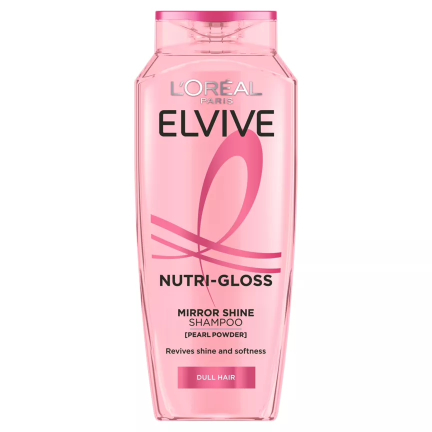 L'Oreal Paris Elvive Nutri-Gloss Mirror Shine Shampoo, for Dull Hair, 500ml